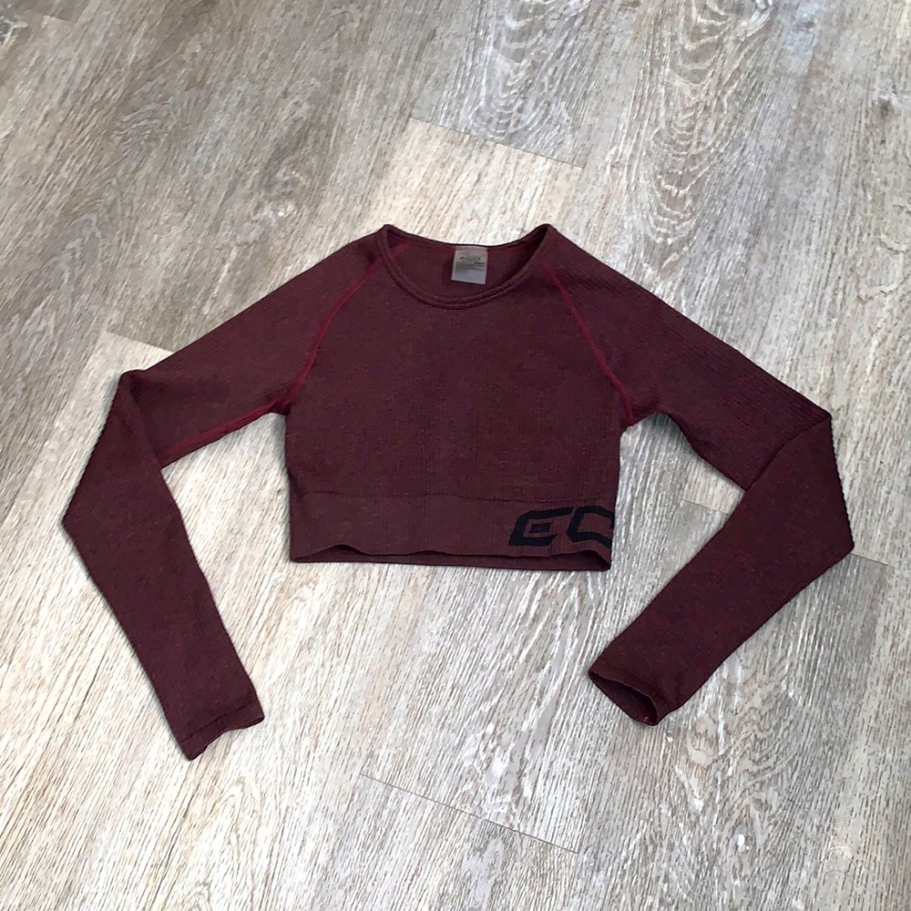 ECHT ARISE comfort long sleeve ribbed athletic crop size XS